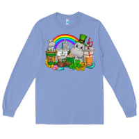 Colony Blue St. Patrick's Hippopotamus coffee cups Long Sleeve Tee - CowGirlArtShop