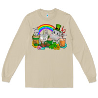 Mushroom St. Patrick's Hippopotamus coffee cups Long Sleeve Tee - CowGirlArtShop