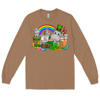 Toasted Coconut St. Patrick's Hippopotamus coffee cups Long Sleeve Tee - CowGirlArtShop