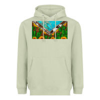 Matcha cactus sunflower cowhide and turquoise license plate Heavyweight Hoodie - Artiststas