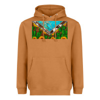 Meerkat cactus sunflower cowhide and turquoise license plate Heavyweight Hoodie - Artiststas