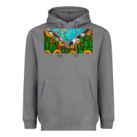 Storm cactus sunflower cowhide and turquoise license plate Heavyweight Hoodie - Artiststas