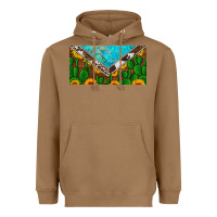 Toasted Coconut cactus sunflower cowhide and turquoise license plate Heavyweight Hoodie - Artiststas