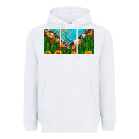 White cactus sunflower cowhide and turquoise license plate Heavyweight Hoodie - Artiststas