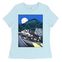 Baby Blue initial d poster hipster Ladies Tee - ArtChic