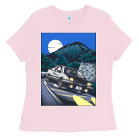Bubblegum Pink initial d poster hipster Ladies Tee - ArtChic