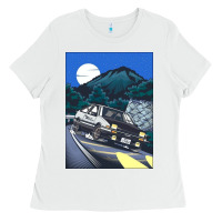White initial d poster hipster Ladies Tee - ArtChic