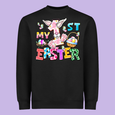 My 1st Easter Heavyweight Sweatshirt Designed By Cowhidedigitalart