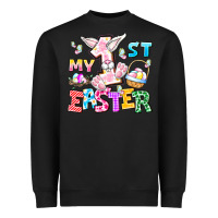 Black My 1st Easter Heavyweight Sweatshirt - CowhideDigitalArt