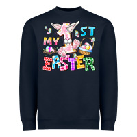 Navy My 1st Easter Heavyweight Sweatshirt - CowhideDigitalArt
