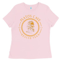 Bubblegum Pink platos cave rescue team ancient greek philosophy p Ladies Tee - ArtChic