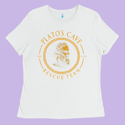 Platos Cave Rescue Team Ancient Greek Philosophy P Ladies Tee Designed By Artchic