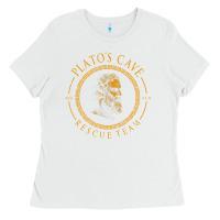 White platos cave rescue team ancient greek philosophy p Ladies Tee - ArtChic
