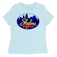 Baby Blue skyline chili Ladies Tee - ArtChic