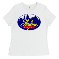White skyline chili Ladies Tee - ArtChic