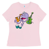 Bubblegum Pink squiddly diddly Ladies Tee - ArtChic
