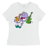 White squiddly diddly Ladies Tee - ArtChic