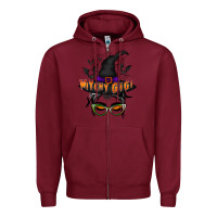 Burgundy witchy gigi Zipper Hoodie - RacoonDesign