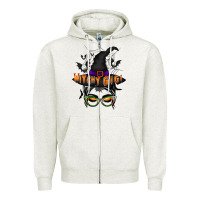 Oatmeal Heather witchy gigi Zipper Hoodie - RacoonDesign