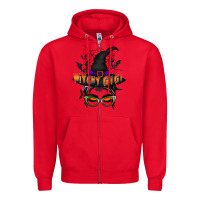 Red witchy gigi Zipper Hoodie - RacoonDesign