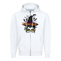 White witchy gigi Zipper Hoodie - RacoonDesign