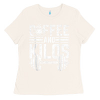 Bone Coffee And Kilos Weightlifting Gift Ladies Tee - ArtChic