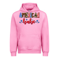 Fuchsia Pink American babe Urban Hoodie - AdoDesignShop