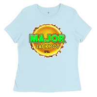 Baby Blue MAJOR JACKPOT Design - Pokie Designs Ladies Tee - ArtChic