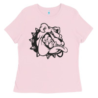 Bubblegum Pink english bulldog Ladies Tee - ArtChic