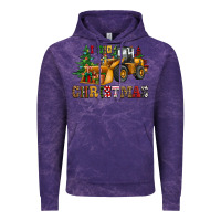 Cloud Purple i dig christmas bulldozer Vintage Hoodie - CowGirlArtShop