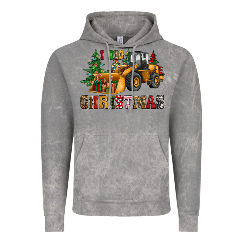 I Dig Christmas Bulldozer Vintage Hoodie by CowGirlArtShop | Teevron
