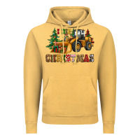 Vintage Mustard i dig christmas bulldozer Vintage Hoodie - CowGirlArtShop