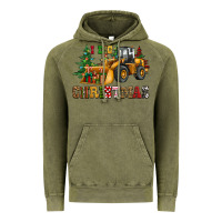 Vintage Olive i dig christmas bulldozer Vintage Hoodie - CowGirlArtShop
