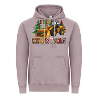 Vintage Zinc i dig christmas bulldozer Vintage Hoodie - CowGirlArtShop