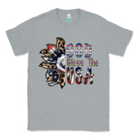 Heather Grey god bless the usa Classic Tee - SublimationCraftShop