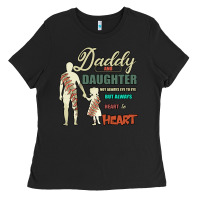 Black Daddy And Daughter Not Always Eye To Eye But Always Heart To Heart Ladies Tee - Bettercallsaul