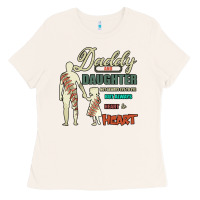 Bone Daddy And Daughter Not Always Eye To Eye But Always Heart To Heart Ladies Tee - Bettercallsaul