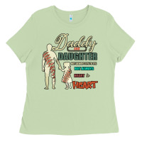 Matcha Daddy And Daughter Not Always Eye To Eye But Always Heart To Heart Ladies Tee - Bettercallsaul