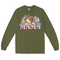 Army Green Easter Bunny Mama  mother's day Long Sleeve Tee - HowdyJamesFarm