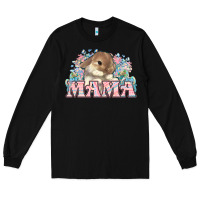 Black Easter Bunny Mama  mother's day Long Sleeve Tee - HowdyJamesFarm