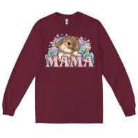 Burgundy Easter Bunny Mama  mother's day Long Sleeve Tee - HowdyJamesFarm