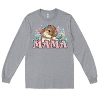Heather Grey Easter Bunny Mama  mother's day Long Sleeve Tee - HowdyJamesFarm