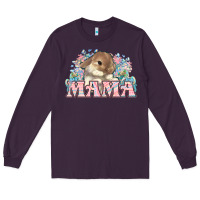 Plum Easter Bunny Mama  mother's day Long Sleeve Tee - HowdyJamesFarm