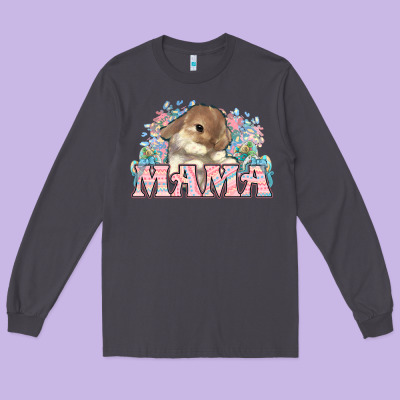 Easter Bunny Mama  Mother's Day Long Sleeve Tee Designed By Howdyjamesfarm