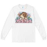 White Easter Bunny Mama  mother's day Long Sleeve Tee - HowdyJamesFarm