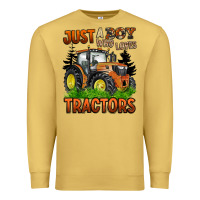 Antique Gold just a boy who loves tractors Premium Sweatshirt - BarkalooDesign