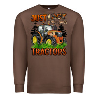 Chestnut just a boy who loves tractors Premium Sweatshirt - BarkalooDesign