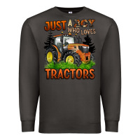 Smoke just a boy who loves tractors Premium Sweatshirt - BarkalooDesign