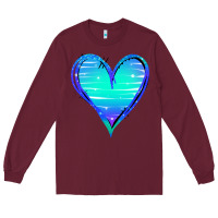 Burgundy Mermaid Heart Long Sleeve Tee - Jasminsmagicworld