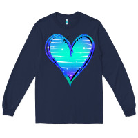 Navy Mermaid Heart Long Sleeve Tee - Jasminsmagicworld